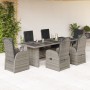 Garden dining set 7 pieces and gray synthetic rattan cushions by , Garden sets - Ref: Foro24-3277618, Price: 1,00 €, Discount: %