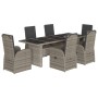 Set comedor jardín 7 pzas y cojines ratán sintético gris de , Conjuntos de jardín - Ref: Foro24-3277618, Precio: 1,00 €, Desc...