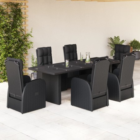 7-piece garden dining set with black synthetic rattan cushions by , Garden sets - Ref: Foro24-3277653, Price: 1,00 €, Discoun...