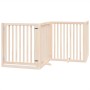 Folding dog gate with 4 panels made of poplar wood, 320 cm. by , Dog kennels and fences - Ref: Foro24-352243, Price: 110,90 €...