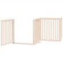 Folding dog gate with 4 panels made of poplar wood, 320 cm. by , Dog kennels and fences - Ref: Foro24-352243, Price: 110,90 €...