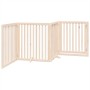 Folding dog gate with 4 panels made of poplar wood, 320 cm. by , Dog kennels and fences - Ref: Foro24-352243, Price: 110,90 €...