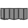 Folding dog gate 6 panels made of black poplar wood 300 cm by , Dog kennels and fences - Ref: Foro24-352255, Price: 132,74 €,...