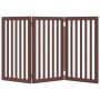 Puerta para perros plegable 3 paneles madera álamo marrón 150cm de , Casetas y cercados para perros - Ref: Foro24-352262, Pre...