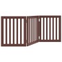 Puerta para perros plegable 3 paneles madera álamo marrón 150cm de , Casetas y cercados para perros - Ref: Foro24-352260, Pre...