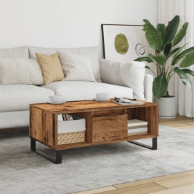 Aged engineered wood coffee table 90x50x36.5 cm by , Coffee table - Ref: Foro24-857340, Price: 83,90 €, Discount: %