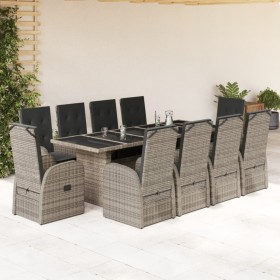 11-piece garden dining set with gray synthetic rattan cushions by , Garden sets - Ref: Foro24-3277620, Price: 1,00 €, Discoun...