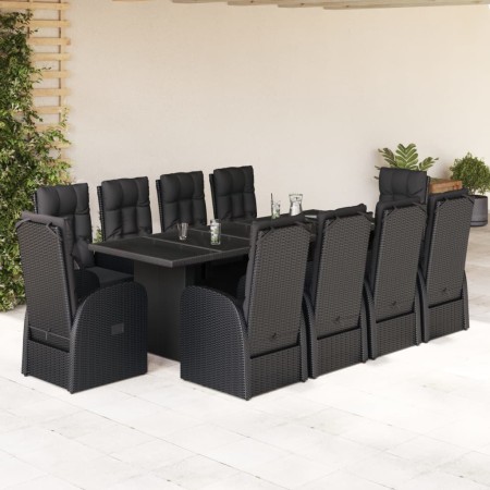 Set de comedor jardín 11 pzas con cojines ratán sintético negro de , Conjuntos de jardín - Ref: Foro24-3277655, Precio: 1,00 ...