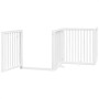 Folding dog gate with 4 panels, made of white poplar wood, 320cm. by , Dog kennels and fences - Ref: Foro24-352251, Price: 12...