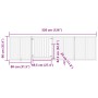 Folding dog gate with 4 panels, made of white poplar wood, 320cm. by , Dog kennels and fences - Ref: Foro24-352251, Price: 12...