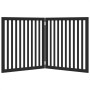 Folding dog gate with 2 panels, made of black poplar wood, 160 cm. by , Dog kennels and fences - Ref: Foro24-352258, Price: 6...