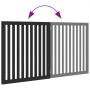 Folding dog gate with 2 panels, made of black poplar wood, 160 cm. by , Dog kennels and fences - Ref: Foro24-352258, Price: 6...