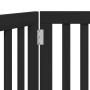 Folding dog gate with 2 panels, made of black poplar wood, 160 cm. by , Dog kennels and fences - Ref: Foro24-352258, Price: 6...