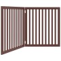 Folding dog gate 2 panels poplar wood brown 160cm by , Dog kennels and fences - Ref: Foro24-352266, Price: 63,71 €, Discount: %