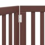 Folding dog gate 2 panels poplar wood brown 160cm by , Dog kennels and fences - Ref: Foro24-352266, Price: 63,71 €, Discount: %