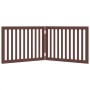 Folding dog gate 2 panels poplar wood brown 160cm by , Dog kennels and fences - Ref: Foro24-352264, Price: 49,60 €, Discount: %