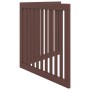 Puerta para perros plegable 2 paneles madera álamo marrón 160cm de , Casetas y cercados para perros - Ref: Foro24-352264, Pre...