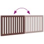 Folding dog gate 2 panels poplar wood brown 160cm by , Dog kennels and fences - Ref: Foro24-352264, Price: 49,60 €, Discount: %