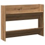 Engineered oak wood wall-mounted artisan shoe rack 80x18x60 cm by , Shoe racks and shoe organizers - Ref: Foro24-856543, Pric...