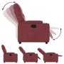 Sillón reclinable de cuero sintético rojo tinto de , Sillones - Ref: Foro24-372507, Precio: 229,60 €, Descuento: %