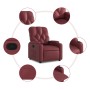 Sillón reclinable de cuero sintético rojo tinto de , Sillones - Ref: Foro24-372507, Precio: 229,60 €, Descuento: %