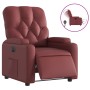 Sillón reclinable eléctrico de cuero sintético rojo tinto de , Sillones - Ref: Foro24-3204762, Precio: 263,14 €, Descuento: %