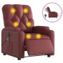 Reclining red faux leather massage armchair by , Armchairs - Ref: Foro24-3204769, Price: 281,46 €, Discount: %