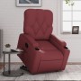 Sillón reclinable elevable cuero artificial rojo tinto de , Sillones - Ref: Foro24-3204776, Precio: 283,37 €, Descuento: %