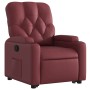 Sillón reclinable elevable cuero artificial rojo tinto de , Sillones - Ref: Foro24-3204776, Precio: 283,37 €, Descuento: %