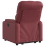 Sillón reclinable elevable cuero artificial rojo tinto de , Sillones - Ref: Foro24-3204776, Precio: 283,37 €, Descuento: %