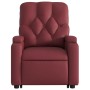 Sillón reclinable elevable cuero artificial rojo tinto de , Sillones - Ref: Foro24-3204776, Precio: 283,37 €, Descuento: %