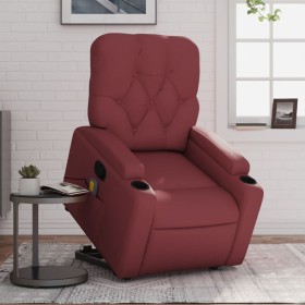 Reclining foot massage armchair leather