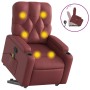 Reclining foot massage armchair in red dyed artificial leather by , Armchairs - Ref: Foro24-3204783, Price: 300,14 €, Discoun...