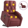 Electric lift massage armchair in artificial red wine leather by , Armchairs - Ref: Foro24-3204797, Price: 339,55 €, Discount: %