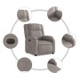 Electric reclining armchair in gray taupe fabric by , Armchairs - Ref: Foro24-3205186, Price: 254,64 €, Discount: %