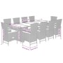 Set de comedor jardín 11 pzas con cojines ratán sintético negro de , Conjuntos de jardín - Ref: Foro24-3277534, Precio: 1,00 ...