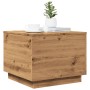 Artisan oak coffee table with LED lights 50x50x40 cm by , Coffee table - Ref: Foro24-857721, Price: 66,08 €, Discount: %