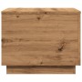 Artisan oak coffee table with LED lights 50x50x40 cm by , Coffee table - Ref: Foro24-857721, Price: 66,08 €, Discount: %