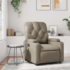 Reclining massage armchair in synthetic leather, cappuccino color. by , Armchairs - Ref: Foro24-372516, Price: 249,13 €, Disc...