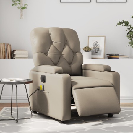 Reclining electric massage chair in synthetic cappuccino leather | Foro24|Onlineshop| Casa, Jardín y Más Foro24.es