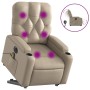 Reclining electric massage chair in synthetic cappuccino leather by , Armchairs - Ref: Foro24-3204799, Price: 339,90 €, Disco...