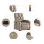 Reclining electric massage chair in synthetic cappuccino leather by , Armchairs - Ref: Foro24-3204799, Price: 339,90 €, Disco...