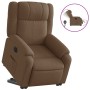 Electric reclining and lift fabric armchair in brown. by , Armchairs - Ref: Foro24-3205230, Price: 314,45 €, Discount: %