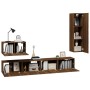 TV furniture set, 4 pieces, brown oak plywood by , TV Furniture - Ref: Foro24-3114333, Price: 200,26 €, Discount: %