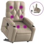 Reclining massage chair with footrest in artificial leather, cappuccino color. by , Armchairs - Ref: Foro24-3204785, Price: 3...