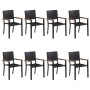 9-piece black garden dining set by , Garden sets - Ref: Foro24-3067902, Price: 579,82 €, Discount: %