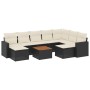 Set de sofás de jardín 10 pzas cojines ratán sintético negro de , Conjuntos de jardín - Ref: Foro24-3256735, Precio: 596,95 €...