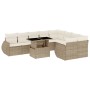 Gartensofa-Set mit 10-teiligen beigen Kissen aus synthetischem Rattan. von , Gartensets - Ref: Foro24-3268758, Preis: 870,68 ...