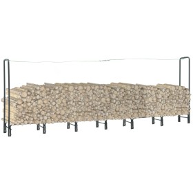 Anthracite grey steel firewood rack 360x35x120 cm by , Firewood bags and holders - Ref: Foro24-286292, Price: 91,90 €, Discou...