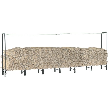 Anthracite grey steel firewood rack 360x35x120 cm by , Firewood bags and holders - Ref: Foro24-286292, Price: 91,85 €, Discou...